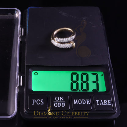 DiamondCelebritees 1.00ct Cubic Zirconia Yellow Sterling 925 Silver Women Engagement Rings Size 6