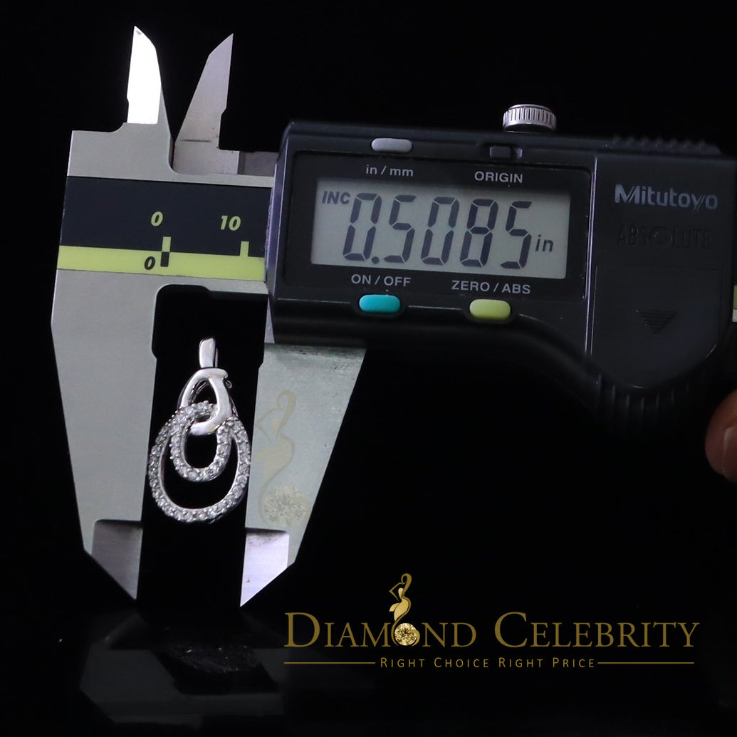 DiamondCelebritees White Sterling Silver Attractive Charm FASHION Pendant 2.64ct Cubic Zirconia