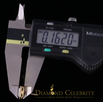 DiamondCelebritees 0.50ct Diamond 925 Sterling Silver Hip Hop Yellow Stud Earring For Men & Women