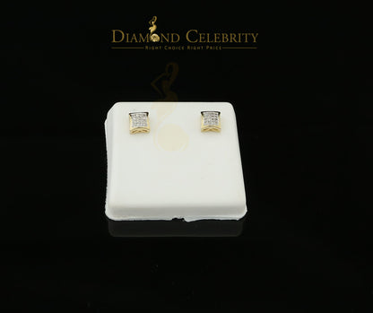 DiamondCelebritees 10K Yellow Real Gold Real Diamond 0.10CT Mens /Ladies Studd Earring