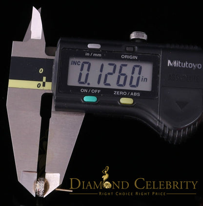 DiamondCelebritees Women's Stud In 925 Yellow Sterling Silver 0.10ct Diamond Stud Men's Earrings