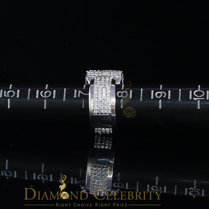 DiamondCelebritees 925 Silver White 8.50ct Cubic Zirconia Wide Square Womens Engagement Ring SZ 7.5