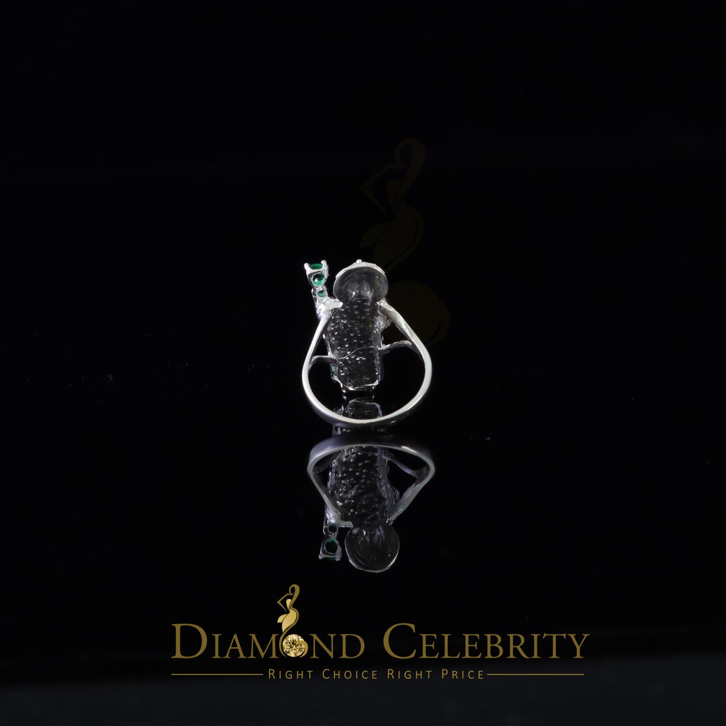 DiamondCelebritees Religious White 925 Sterling Silver Cubic Zirconia St.Jude Women's Ring Size 8.5