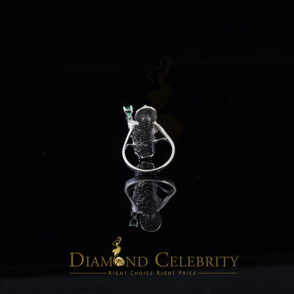 DiamondCelebritees Religious White 925 Sterling Silver Cubic Zirconia St.Jude Women's Ring Size 8.5