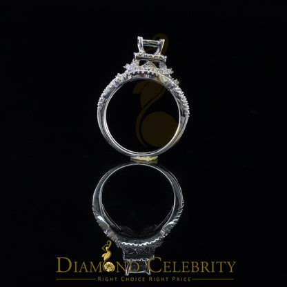 DiamondCelebritees Sterling Silver White Square 1.80ct Cubic Zirconia Womens Bridal Ring Size 7