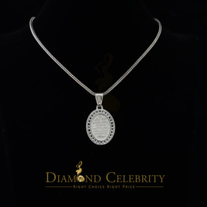 DiamondCelebritees 925 Sterling Silver St.Jude Multi Color CZ Men's/Women's Pendant White Religious