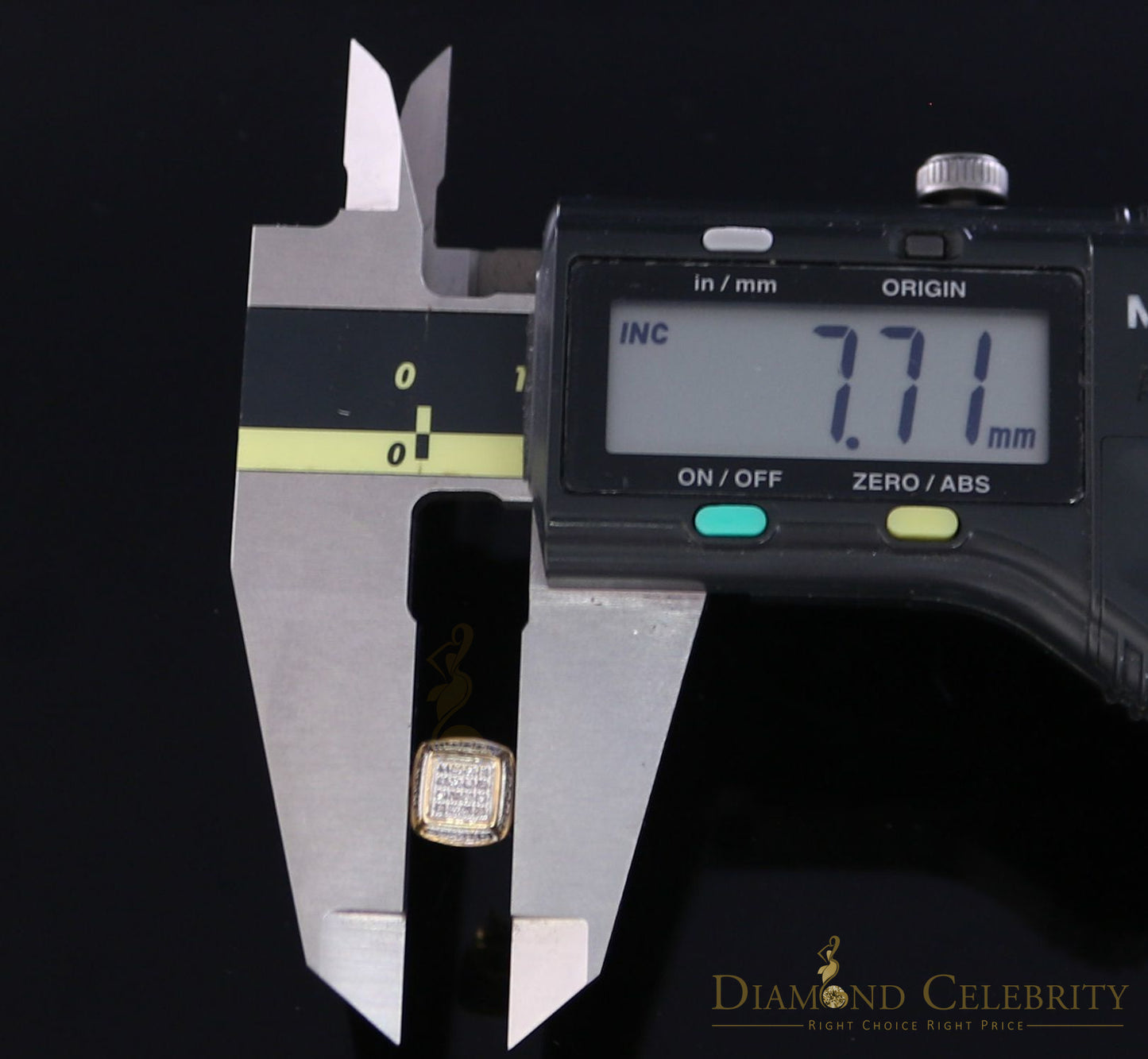 DiamondCelebritees 0.10CT Real Diamonds with 10K Real Yellow Gold Men's/Women's stud Earrings