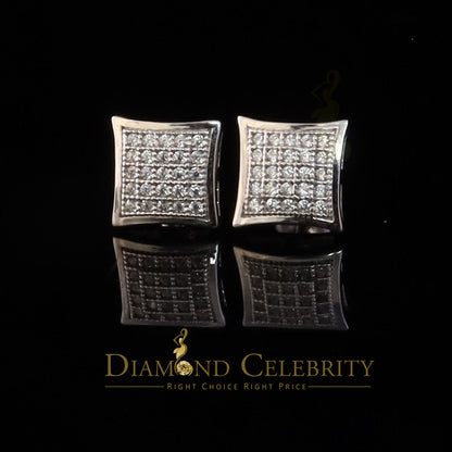 DiamondCelebritees  925 White Sterling Silver 2.44ct Cubic Zirconia Women's Hip Hop Kite Earrings