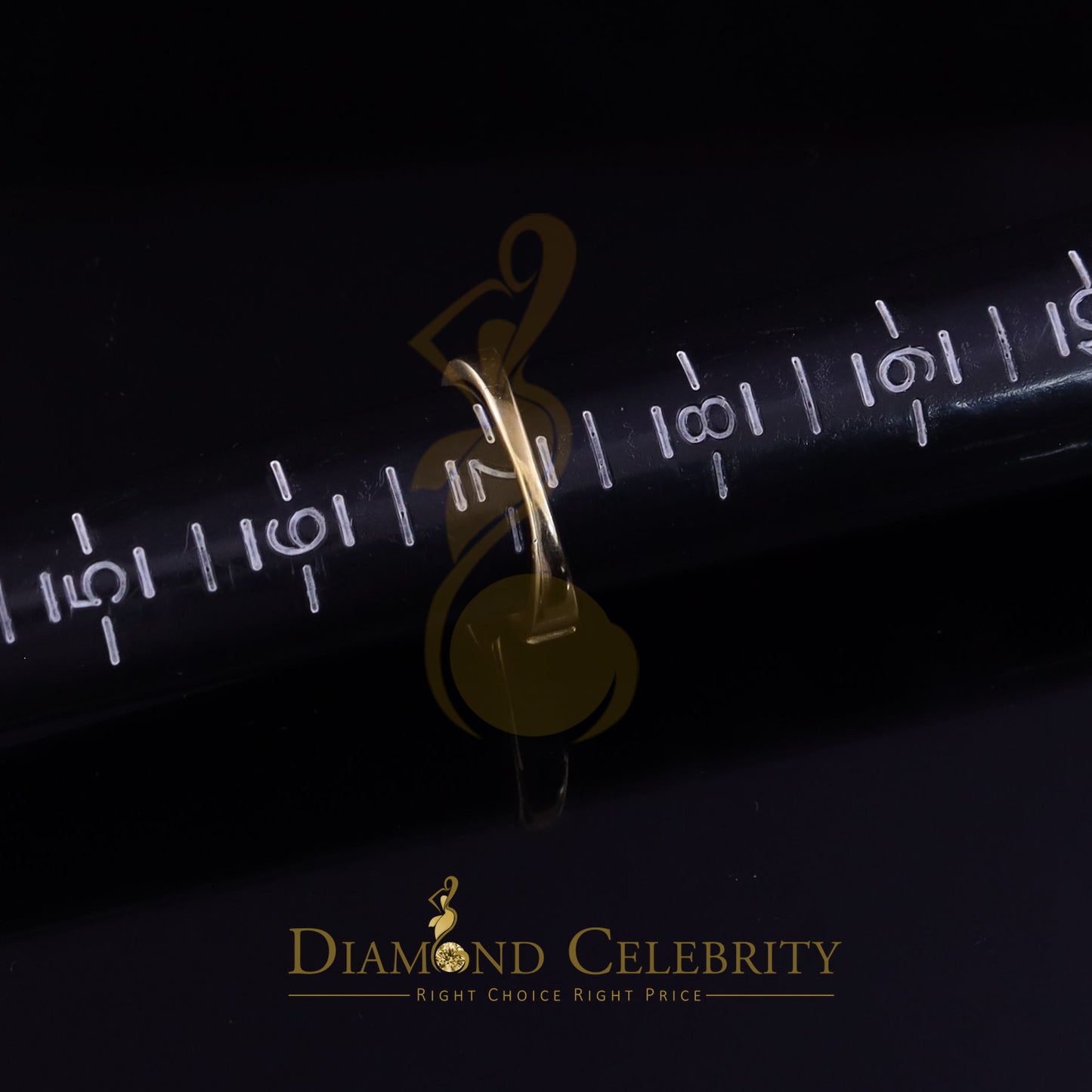 DiamondCelebritees 0.15CT Real Diamond 925 Sterling Yellow Silver Engagement Round Womens Ring SZ 7