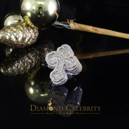 DiamondCelebritees New White 925 Sterling Silver 6.00ct VVS D Moissanite Rings Size 10 Cross Men's