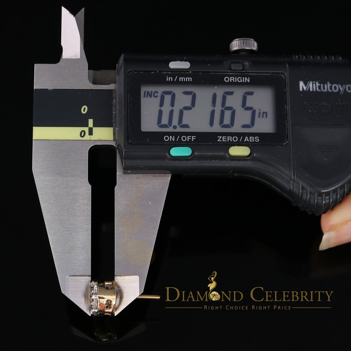 DiamondCelebritees 1.25CT Real Diamond with 10K Real Yellow Gold Men's/Women's Stud Earrings