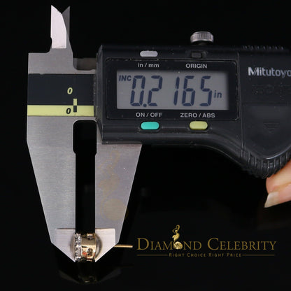 DiamondCelebritees 1.25CT Real Diamond with 10K Real Yellow Gold Men's/Women's Stud Earrings