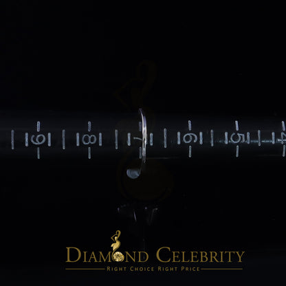 DiamondCelebritees Cubic Zirconia 0.40ct Alphabet W Women's White Silver Ring Size 7