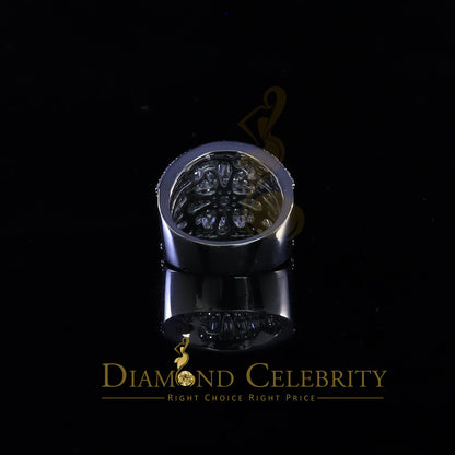 DiamondCelebritees 7.75ct Round/Baguette Cubic Zirconia Cocktail White Sterling Silver Ring Size 8