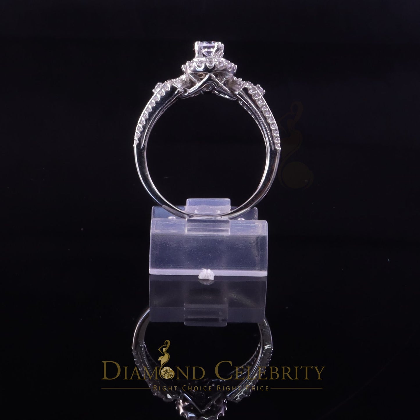 DiamondCelebritees 1.59ct Cubic Zirconia White 925 Sterling Silver Women Engagement Rings Size 7