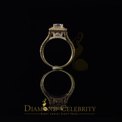King Of Blings  10K Yellow Gold 2.00CT 'VVS' 'FL' D clr Princess Cut Moissonite Womens Ring S/7