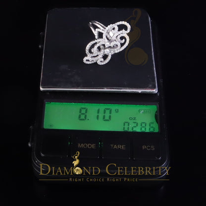 DiamondCelebritees 2.50 ct Cubic Zirconia 925 White Silver Cocktail Flower Womens Ring Size 8.5
