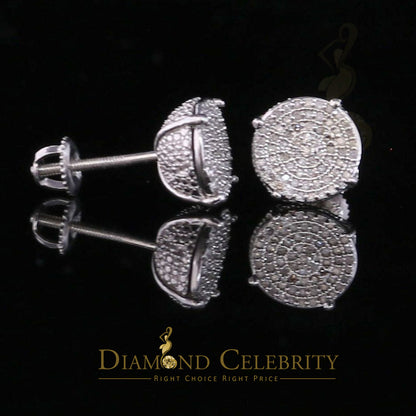 DiamondCelebritees White 925 Sterling Silver 0.30ct Diamond For Women's/ Men's Stud Round Earrings