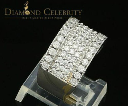 DiamondCelebritees White Cubic Zirconia 2.20ct Hip Hop Rapper Engagement Ring For Ledies Size 8
