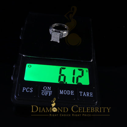 DiamondCelebritees 925 White 2.08ct Cubic Zirconia Silver Cinderella Engagement Women's Ring Size 8