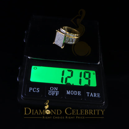 DiamondCelebritees 925 Yellow 5.82ct Cubic Zirconia Silver Cinderella Women's Ring SZ 7.5