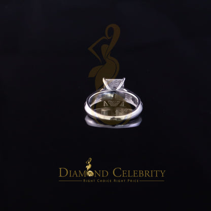 DiamondCelebritees 0.12CT Real Diamond 925 White Silver Engagement Womens promise Ring Sz 7