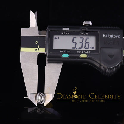 DiamondCelebritees  1.14ct Cubic Zirconia 925 White Silver Women's & Men's Hip Hop Flower Earrings