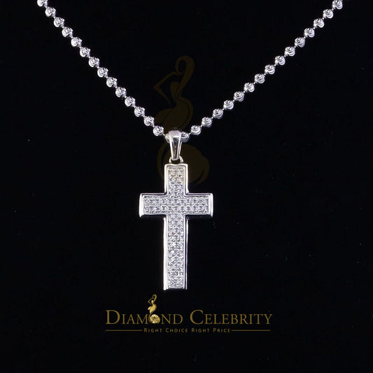 DiamondCelebritees Special White 925 Sterling Silver CROSS Shape Pendant with 0.48ct Cubic Zirconia