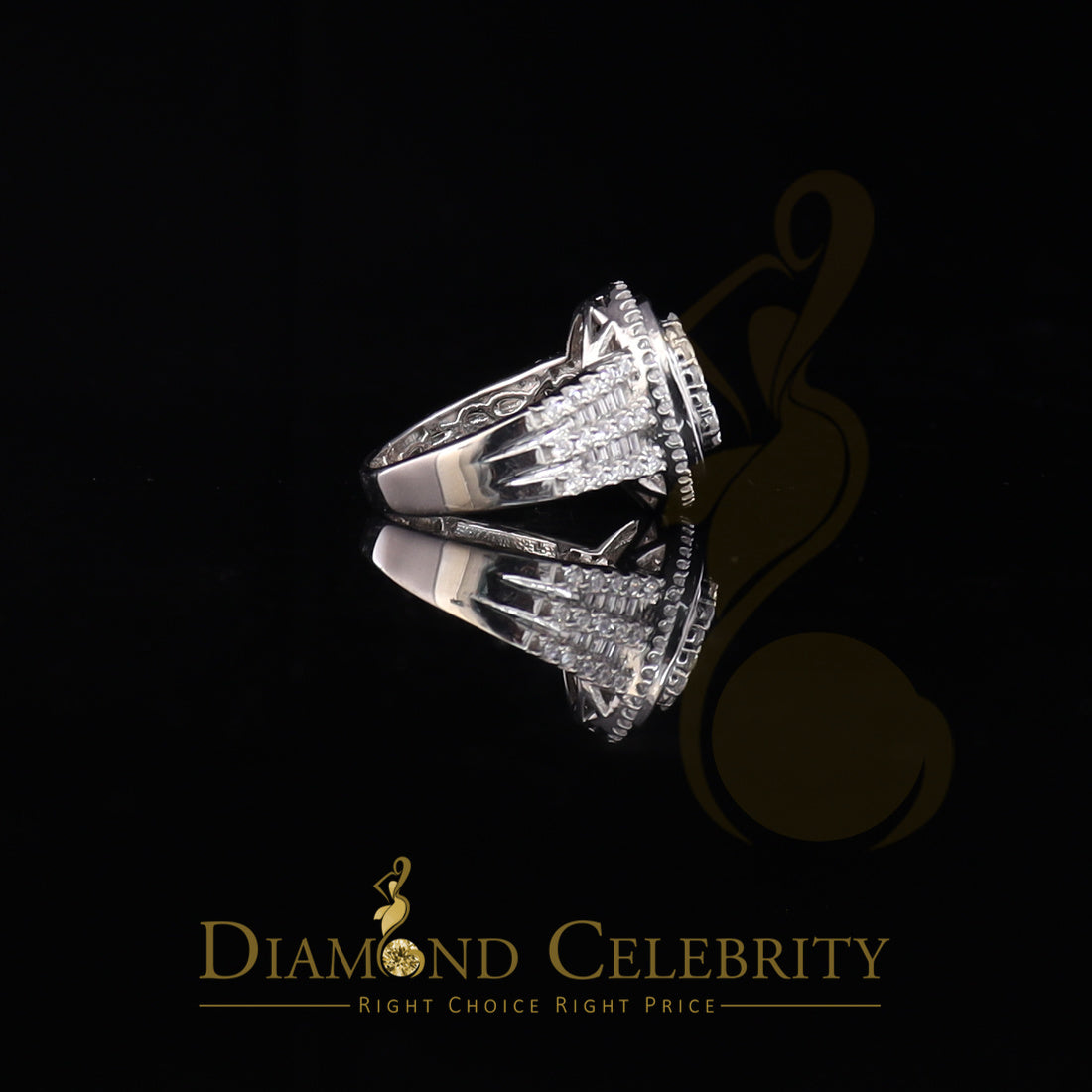DiamondCelebritees 925 Sterling silver White Cubic Zirconia 5.0ct Oval Womens Engagement Ring SZ 8