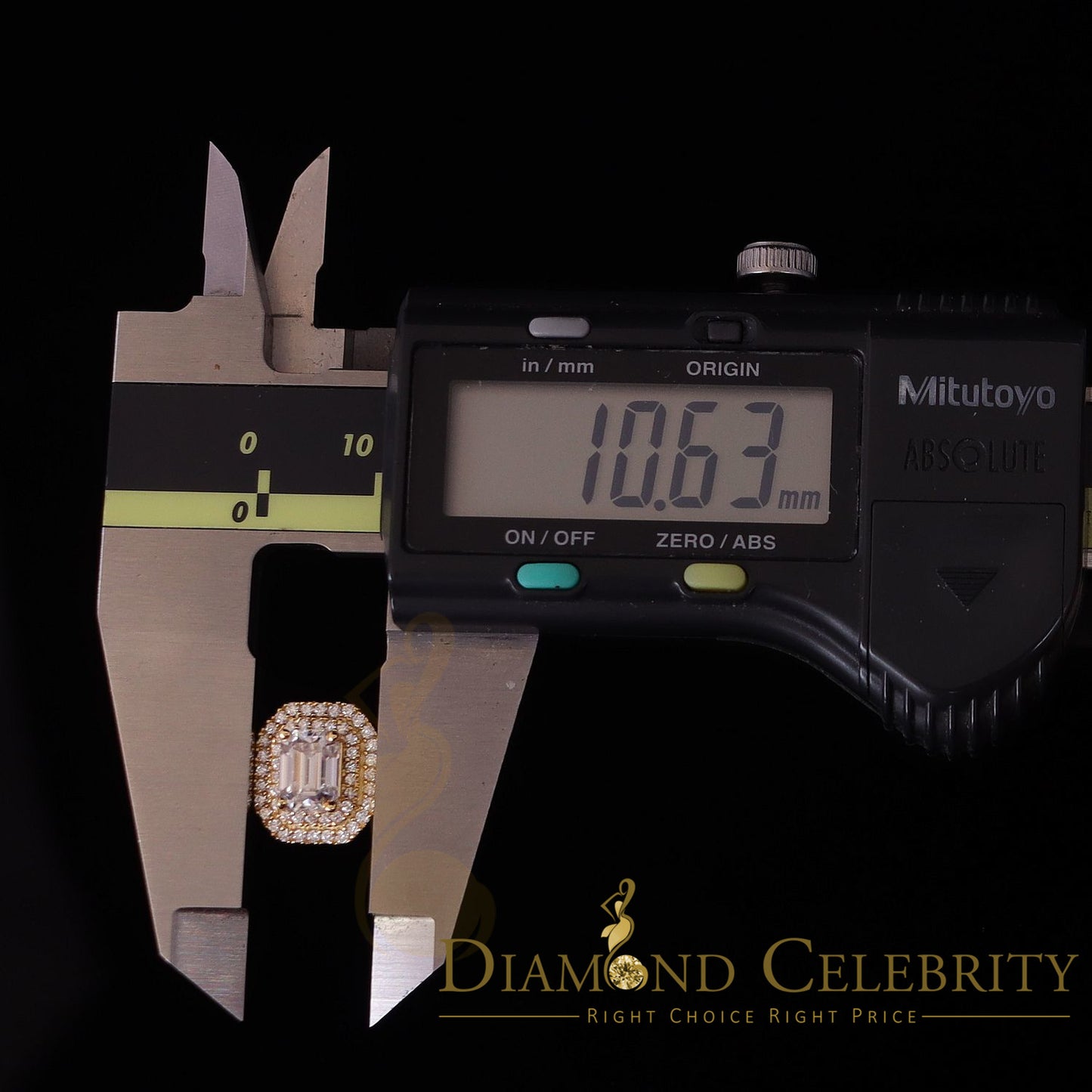 King Of Blings  10K Yellow Gold 2.00CT 'VVS' 'FL' D clr Emerlard Cut Moissonite Womens Ring S/7
