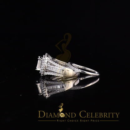 DiamondCelebritees 925 Sterling White Silver Shiny Cubic Zirconia 4.90 ct Bridal Womens Ring Size7