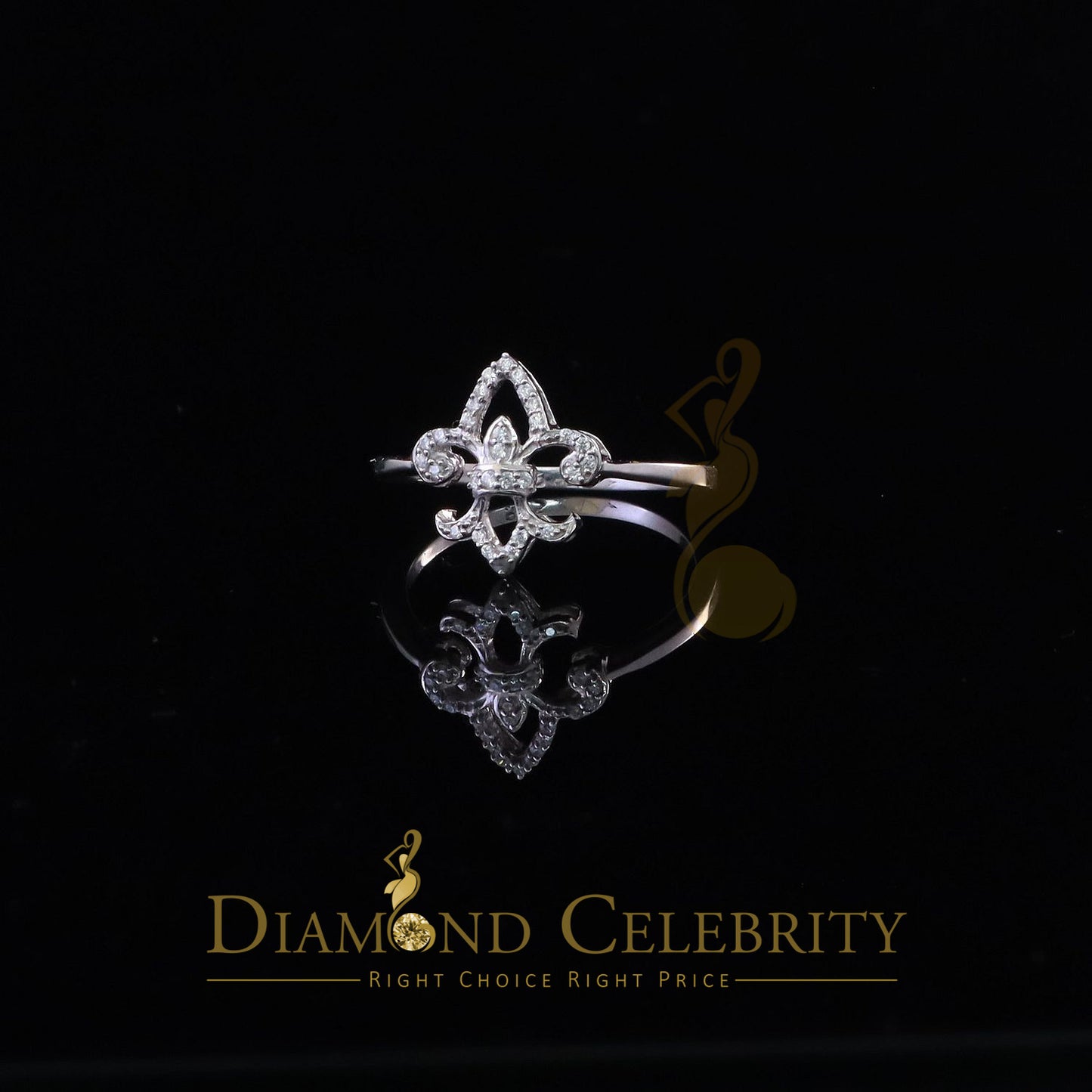 DiamondCelebritees White 925 Silver Saint 0.30ct Cubic Zirconia Womens Engagement Gifts Ring SZ 7