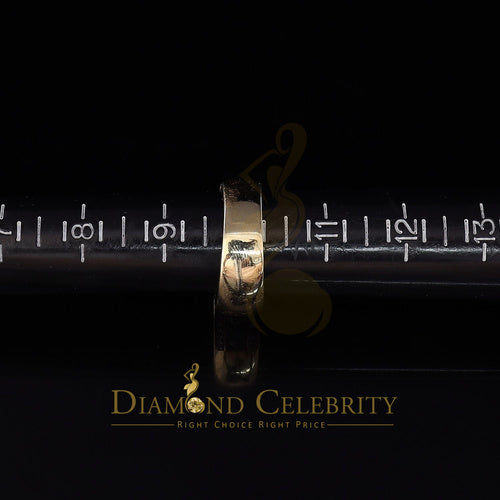 DiamondCelebritees Men's 925 Sterling Yellow Silver Floral 2.30ct Cubic Zirconia Ring Size 9.5