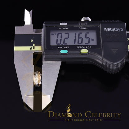 DiamondCelebritees 925 Sterling Silver Yellow Hip Hop 0.15ct Diamond Men's & Women's Round Earrings