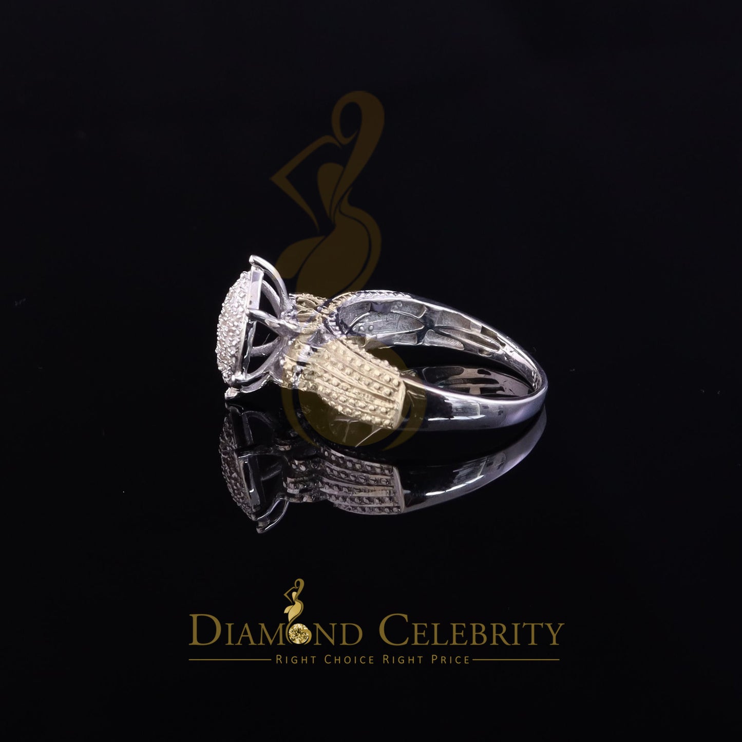DiamondCelebritees 0.10CT Diamond 925 Sterling White Silver Engagement Marquise Womens Ring Sz 8