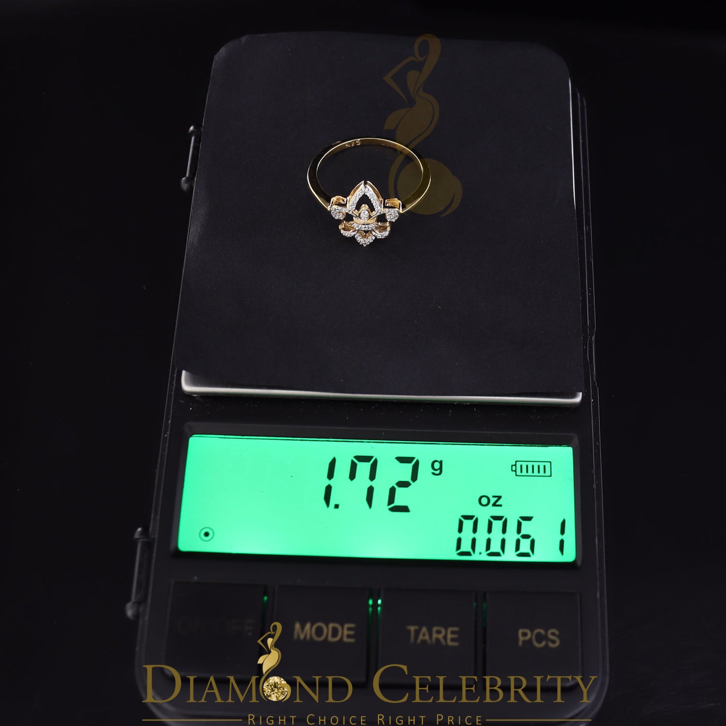DiamondCelebritees 0.30ct Cubic Zirconia Yellow 925 Sterling Silver Saints Womens Gifts Ring Size 7