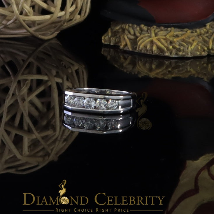 DiamondCelebritees Sterling Silver 925 White 1.0ct Cubic Zirconia Men's Ring Size 11