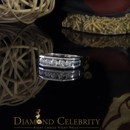 DiamondCelebritees Sterling Silver 925 White 1.0ct Cubic Zirconia Men's Ring Size 11