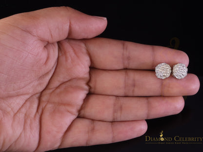 DiamondCelebritees 0.15ct Diamond 925 Sterling White Silver For Men's & Womens Stud Nugget Earrings