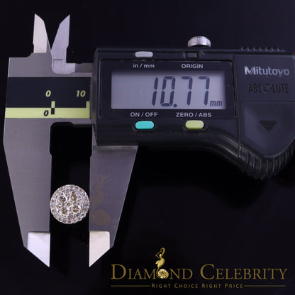 DiamondCelebritees 10K Real Yellow Gold Real Diamond 0.60CT Men's/Women's Stud Round Earring