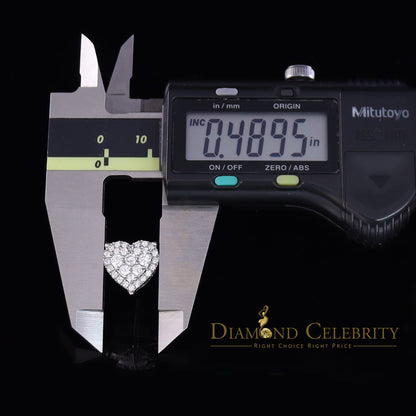 DiamondCelebritees  925 White Sterling Silver 2.68ct Cubic Zirconia Heart Women's Stud Earrings