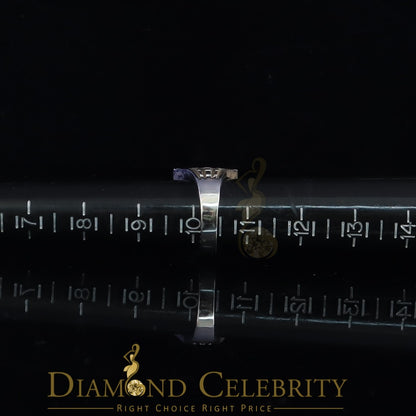 DiamondCelebritees 925 Silver White Cubic Zirconia 2.00ct Wide Square Men's Engagement Ring Size11