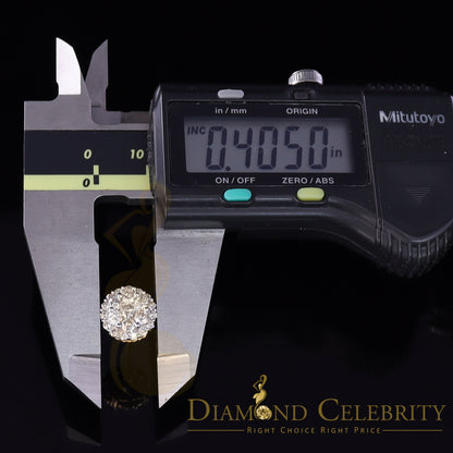 DiamondCelebritees 10K Real Yellow Gold w/Real 1.66 CT Diamond Men's/Women's Stud Earring