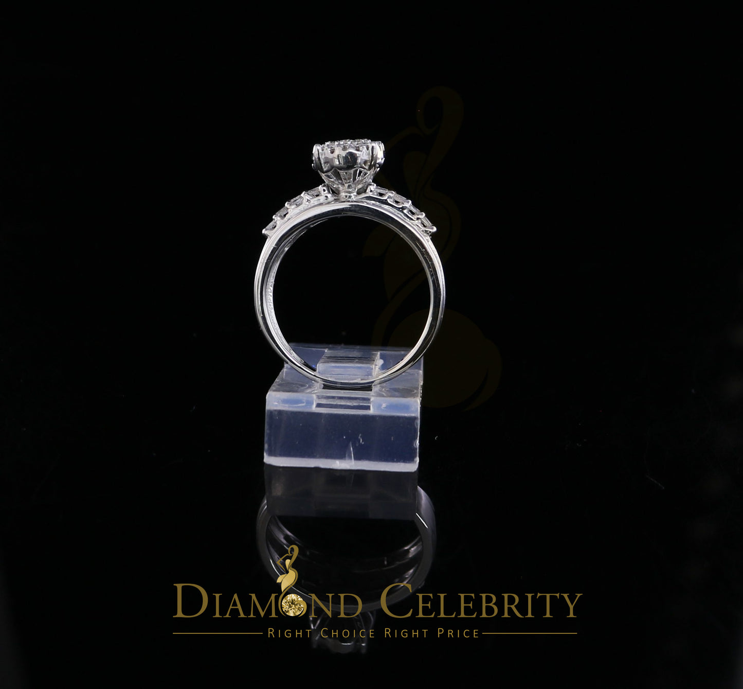 DiamondCelebritees 0.50 CT Real Diamond Womens Sterling Silver White Ring Size 7 marquise shape