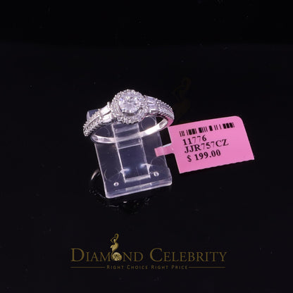 DiamondCelebritees 1.75ct Cubic Zirconia White Sterling Silver Men's/ Women Engagement Rings Size 7.5