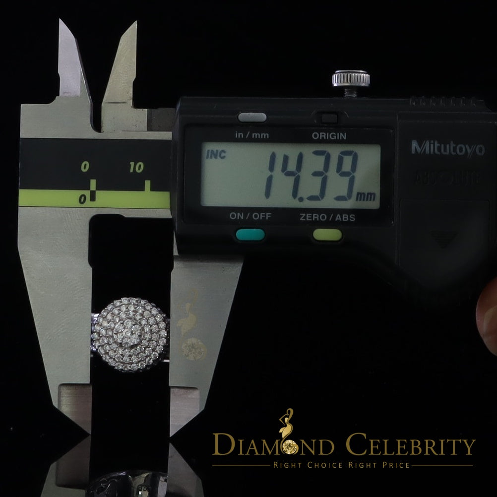 DiamondCelebritees Sterling White Silver Round-Shaped 4.75ct Cubic Zirconia Mens/Womens Ring Size 8