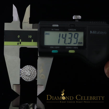 DiamondCelebritees Sterling White Silver Round-Shaped 4.75ct Cubic Zirconia Mens/Womens Ring Size 8