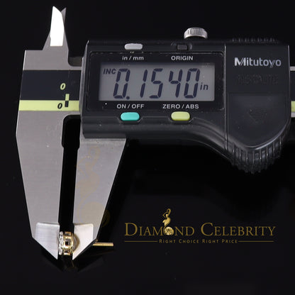 DiamondCelebritees 0.50 CT Real Diamond with 10K Real Yellow Gold with Round Stud Earrings