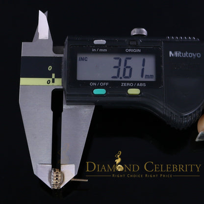 DiamondCelebritees Real Diamond 0.50CT 10K Real Yellow Gold Men's/Women's Stud Round Earring