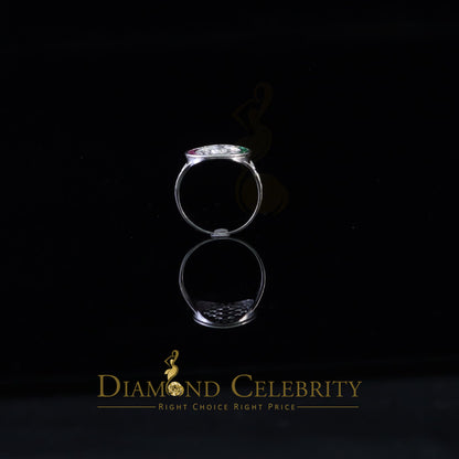 DiamondCelebritees Religious White 925 Sterling Silver Cubic Zirconia St. Jude Women's Ring Size 7